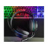 Vadu spēļu austiņas, virs ausīm liekamas, ar mikrofonu un RGB LED apgaismojumu, 5.1