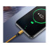USB kabelis 3 vienā ar Lightning, Micro USB un Type-C savienotājiem, zelta krāsā, 1,2m
