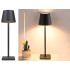 Pieskāriena galda naktslampa ar 3 gaismas toņiem, bezvadu, USB, melna, 38 cm