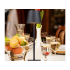 Pieskāriena galda naktslampa ar 3 gaismas toņiem, bezvadu, USB, melna, 38 cm