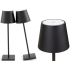 Pieskāriena galda naktslampa ar 3 gaismas toņiem, bezvadu, USB, melna, 38 cm