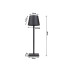 Pieskāriena galda naktslampa ar 3 gaismas toņiem, bezvadu, USB, melna, 38 cm
