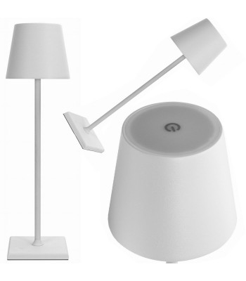 Skārienvadāma bezvadu galda naktslampa ar LED, 3 gaismas toņiem un USB uzlādi, 38 cm