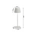 Skārienvadāma bezvadu galda naktslampa ar LED, 3 gaismas toņiem un USB uzlādi, 38 cm