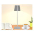 Skārienvadāma galda naktslampa ar 3 gaismas toņiem, bezvadu, USB, sudraba, 38 cm