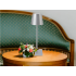 Skārienvadāma galda naktslampa ar 3 gaismas toņiem, bezvadu, USB, sudraba, 38 cm