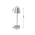 Skārienvadāma galda naktslampa ar 3 gaismas toņiem, bezvadu, USB, sudraba, 38 cm