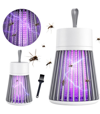 UV kukaiņu iznīcināšanas lampa pret odiem un mušām ar USB uzlādi un tīrīšanas birstīti