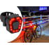 Aizmugurējais velosipēda lukturis ar sarkanu gaismu, uzlādējams ar microUSB, 14 LED