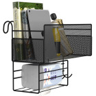 Pie sienas stiprināms virtuves organizators Loft stilā ar 3 āķiem, 25 × 37 × 13 cm