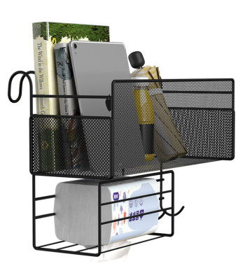 Pie sienas stiprināms virtuves organizators Loft stilā ar 3 āķiem, 25 × 37 × 13 cm