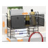Pie sienas stiprināms virtuves organizators Loft stilā ar 3 āķiem, 25 × 37 × 13 cm