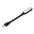 Elastīga silikona USB lampa datoram, 6 LED, melna, 16,7cm x 1,8cm