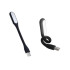 Elastīga silikona USB lampa datoram, 6 LED, melna, 16,7cm x 1,8cm