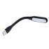 Elastīga silikona USB lampa datoram, 6 LED, melna, 16,7cm x 1,8cm