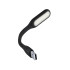 Elastīga silikona USB lampa datoram, 6 LED, melna, 16,7cm x 1,8cm