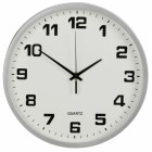 Kluss, apaļš sienas pulkstenis ar sekundrādītāju, sudraba, 25 cm