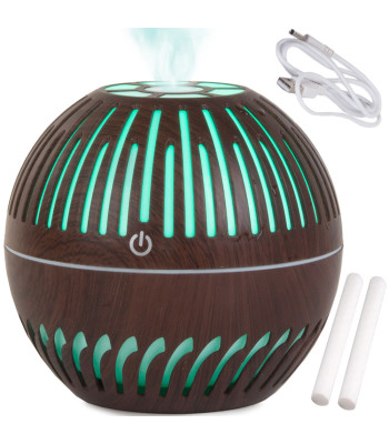 Gaisa mitrinātājs, aromāta difuzors un LED naktslampiņa ar RGB apgaismojumu, 300 ml, 12 × 12 cm