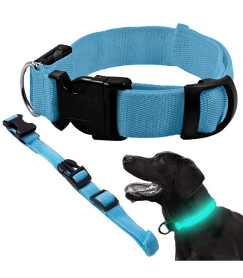 LED kaklasiksna suņiem un kaķiem, regulējama, zila, 59cm