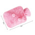 Gumijas termofors ar mīkstu plīša pārvalku, rozā, 1700 ml, 35 × 20 cm