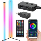 Stūra RGB LED grīdas lampa ar tālvadības pulti un lietotnes vadību, 150 cm