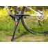 Regulējama alumīnija velosipēda sānu kājiņa, melna, 30–34 cm
