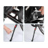 Regulējama alumīnija velosipēda sānu kājiņa, melna, 30–34 cm