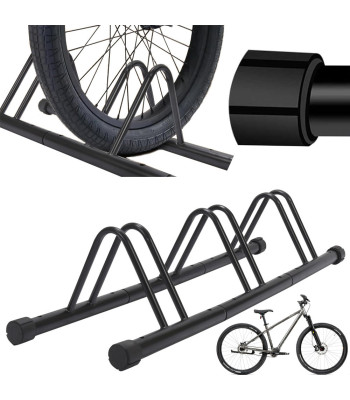 Velosipēdu statīvs 3 velosipēdiem, melns