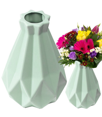 Nesaplīstoša plastmasas vāze ziediem, skandināvu stilā, 20 cm