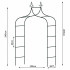 Dekoratīva metāla dārza pergola vīteņaugiem un rozēm, 265cm