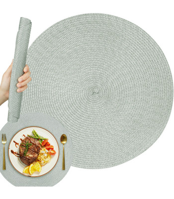Apaļš pīts galda paliktnis, pelēks, 38 cm