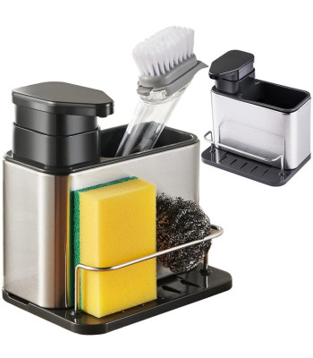 Virtuves dozators ar izlietnes organizatoru, 19cm x 18cm x 13cm