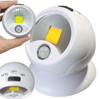 Bezvadu LED COB lampa ar kustības sensoru un magnētisku pamatni, 360°