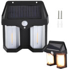 Solarā LED lampa ar krēslas un kustības sensoru, 3 režīmi, ūdensizturīga, 1200 lm