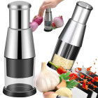 Rotējošais manuālais smalcinātājs dārzeņiem, augļiem un ķiplokiem, 16cm x 6cm