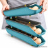 Olu organizators, trauks un padevējs ledusskapim ar datuma marķieri, zils, 7 olām, 33 × 9 × 7 cm