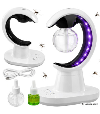 Gaisa mitrinātājs, aromātiskais difuzors, LED naktslampiņa un odu atbaidītājs, USB, 3 W, 20 × 15,5 × 9,5 cm