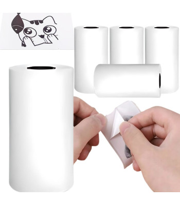 Pašlīmējošs termopapīrs mini printerim ātrai drukāšanai, 5 ruļļi, 55 mm