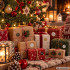 Dekoratīvas Ziemassvētku uzlīmes ar dažādiem motīviem Merry Christmas, 500 gab., Ø 4 cm