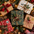 Dekoratīvas Ziemassvētku uzlīmes ar dažādiem motīviem Merry Christmas, 500 gab., Ø 4 cm