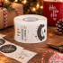 Dekoratīvas Ziemassvētku uzlīmes ar dažādiem motīviem Merry Christmas, 500 gab., Ø 4 cm