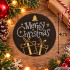 Dekoratīvas Ziemassvētku uzlīmes ar dažādiem motīviem Merry Christmas, 500 gab., Ø 4 cm