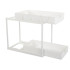 Izvelkams virtuves garšvielu plaukts-organizators ar 2 plauktiem un 4 āķiem, balts, 36cm x 40cm x 22cm