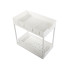 Izvelkams virtuves garšvielu plaukts-organizators ar 2 plauktiem un 4 āķiem, balts, 36cm x 40cm x 22cm