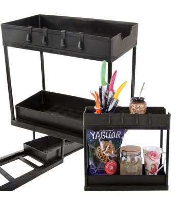 Virtuves garšvielu organizators ar izvelkamiem plauktiem, 36cm x 40cm x 22cm
