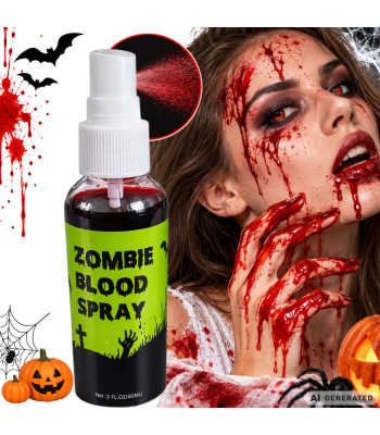 Mākslīgās asinis aerosolā Halloween grimam, zombija un vampīra tēlam, 60 ml