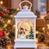 Ziemassvētku LED laterna ar sniegavīru, balta, 14 × 7 × 4 cm