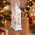 Ziemassvētku LED laterna ar sniegavīru, balta, 14 × 7 × 4 cm