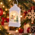 Ziemassvētku LED laterna ar sniegavīru, balta, 14 × 7 × 4 cm