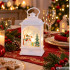 Ziemassvētku LED laterna ar sniegavīru, balta, 14 × 7 × 4 cm